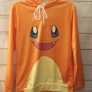Pokemon Inspired Charmander Anime 3D Sublimated Hoodie  Youth M PTP 17.5” NWOT